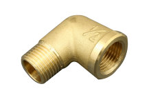 Vinkel messing 1/2" muffe/nippel